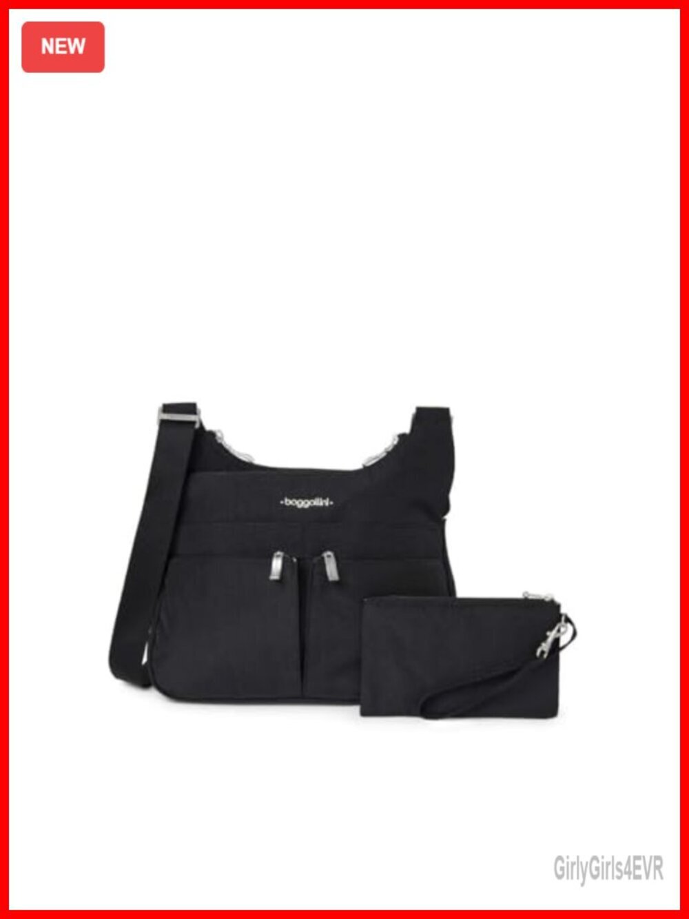 Lightweight Water-resistant Nylon Travel Crossbody Bag with RFID Phone Wristlet